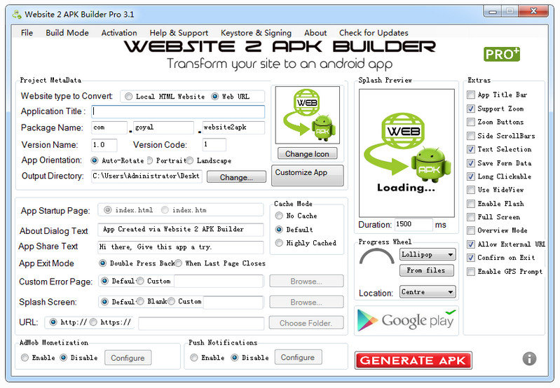 【软件分享】一键打包软件Website 2 APK中文版-酷客趣享